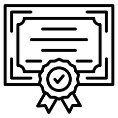 Certificate Icon Element For Design