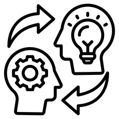 Knowledge Transfer Icon Element For Design