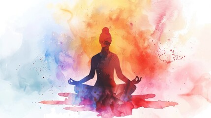 Creative watercolor mindfulness concept abstract background
