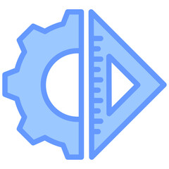 Design Architecture Blue Icon