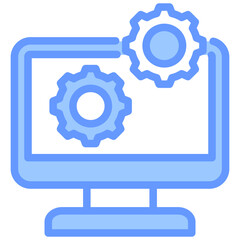Computer Software Blue Icon