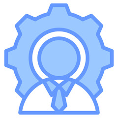 Project Manager Blue Icon