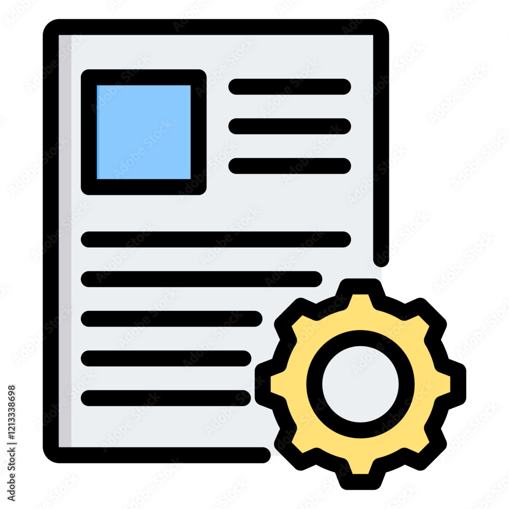 Poster Project Documentation Outline Color Icon