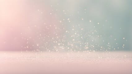 Obraz premium Abstract pink and teal bokeh background with glittering sparkles.