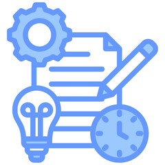 Planning Method Blue Icon