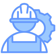 Project Contractor Blue Icon