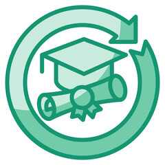 Continuous Learning Icon Element For Design