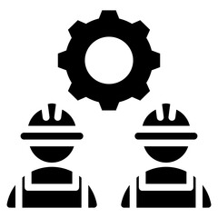 Project Team Glyph Icon