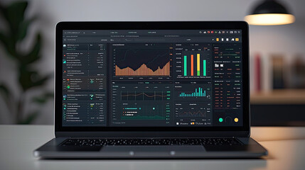 Dashboard with data visualization and analytics tools