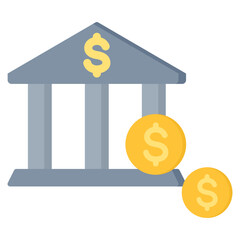 Run On Bank Flat Icon