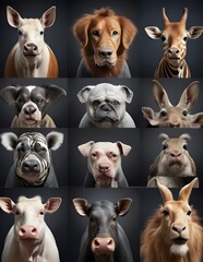Fototapeta premium collection of animals