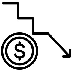 Economic Shock Outline Icon