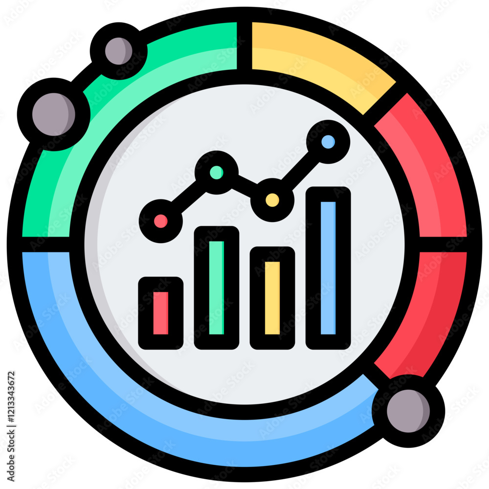 Poster data driven outline color icon