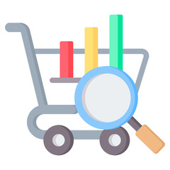 Shopping Research Flat Icon