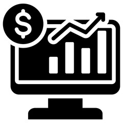 Market Trends Glyph Icon