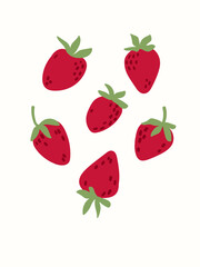 Abstract fruits in modern artistic styles. Great for posters, cards, covers, and trendy t-shirt designs.
