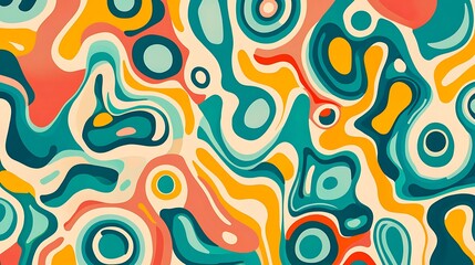 Fototapeta premium Abstract Colorful Swirling Pattern Design Artwork