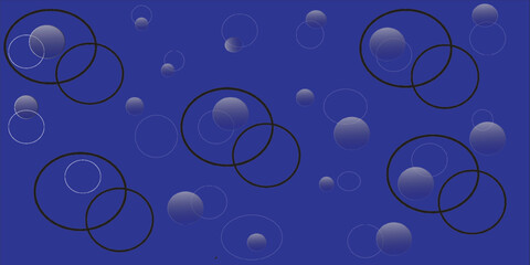 set of abstract circle background with blue gradient ball