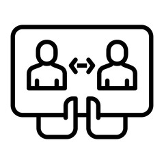 substitution Line Icon