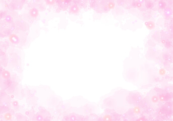 Magical pink smoke effect glittering frame stars with glowing particles vapor and brilliant stardust


