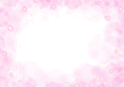 Magical pink smoke effect glittering frame stars with glowing particles vapor and brilliant stardust


