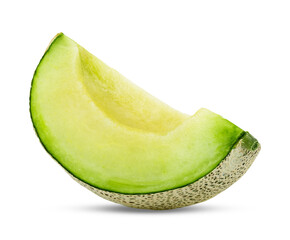 cantaloupe melon slices isolated on transparent png
