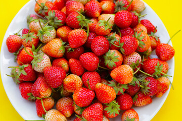 Fresh strawberry on white background