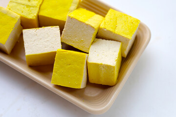 Soy tofu cubes, Tofu soy bean curd