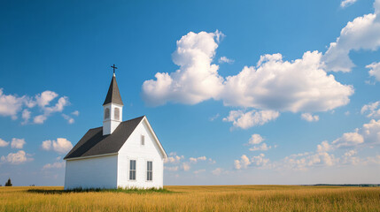 Fototapeta premium White country church