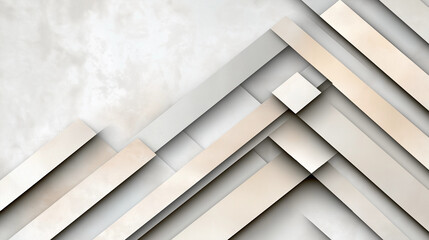 Fototapeta premium Abstract geometric design with layered shapes and neutral tones.