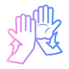 substitution Line Gradient Icon