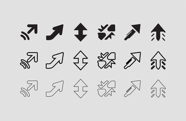 Arrow Line Designs for Speed and Direction Concepts Arrow Graphics for Motion and Navigation Design
