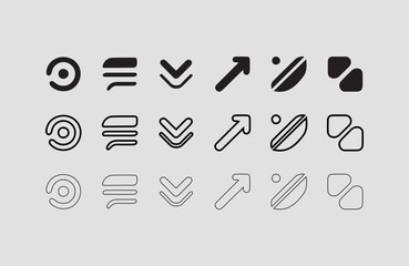 Arrow Line Designs for Speed and Direction Concepts Arrow Graphics for Motion and Navigation Design