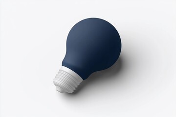 Dark blue lightbulb isolated on white background.