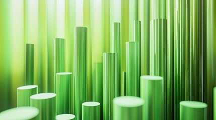 Bar graph with bright green columns climbing steadily upward, designed for a professional and minimalist aesthetic