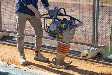 Whacker Packer on the construction site 