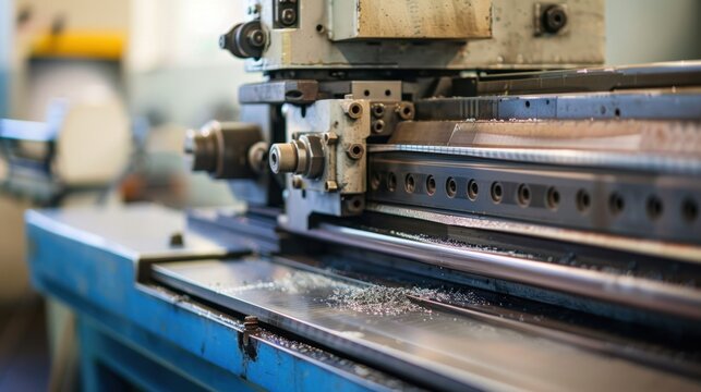 Industrial Press: A machine with heavy-duty components designed for molding or shaping materials, commonly found in industrial production and manufacturing settings.
