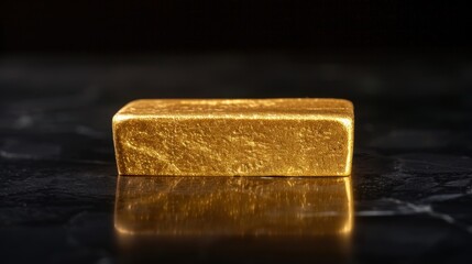Gold Ingot: A small, yet valuable rectangular block of pure gold, known for its density and rarity, used for investment or as a store of wealth.
