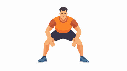 Top-Quality Wide Angle Image of Fitness Enthusiast Performing Exercises at Centered Composition