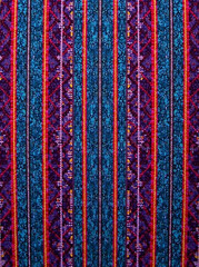 Obraz premium Amazing Peruvian Traditional Textile in Purple and Cobalt Tone Vertical Strips a new design.