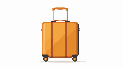 Portable Travel Suitcase with Wheels for Convenient Vacations - Vector Isolated Illustration