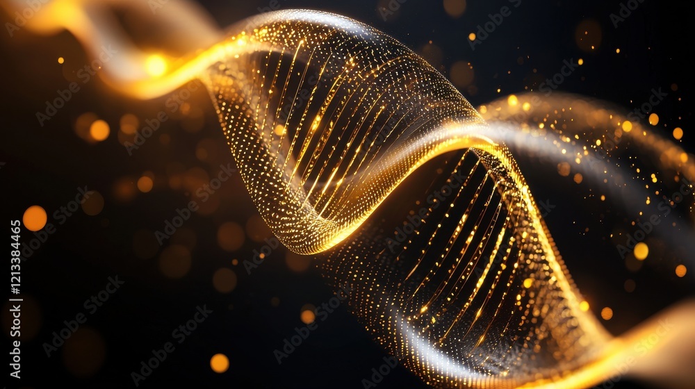 Aufkleber dazzling abstract wave of luminous particles and swirling digital patterns