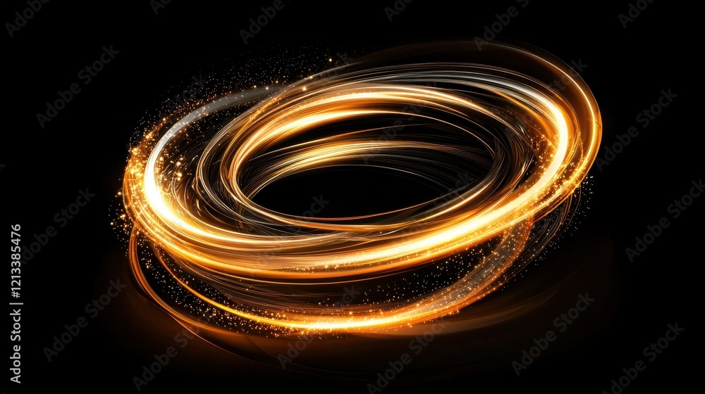 Aufkleber mesmerizing glowing spiral of light and energy creating a captivating cosmic and ethereal visual exp