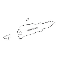 Map of Timor Leste simple design