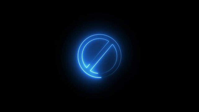 Neon line Do Not red warning sign isolated. prohibitory sign.Danger Do Not Enter sign at fence at night isolated on black background.