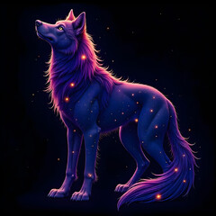 Animal shaped galaxy, IA Generative