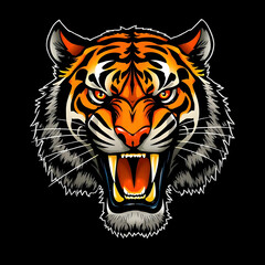 roaring tiger, Generated image