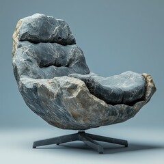 Creative Stone Chair Design, Blending Nature and Modern Art