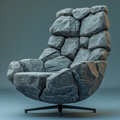 Creative Stone Chair Design, Blending Nature and Modern Art