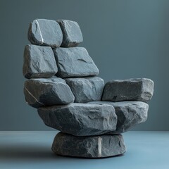 Creative Stone Chair Design, Blending Nature and Modern Art